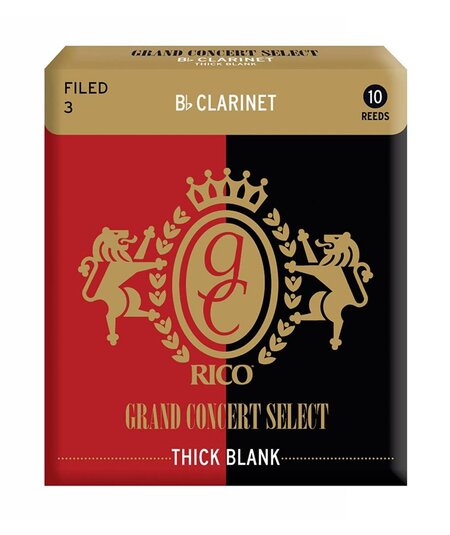 Rico Grand Concert Select Thick Blank for Bb Clarinet, Box of 10