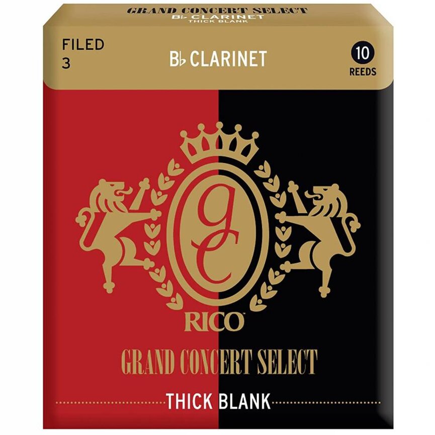Rico Grand Concert Select Thick Blank for Bb Clarinet, Box of 10