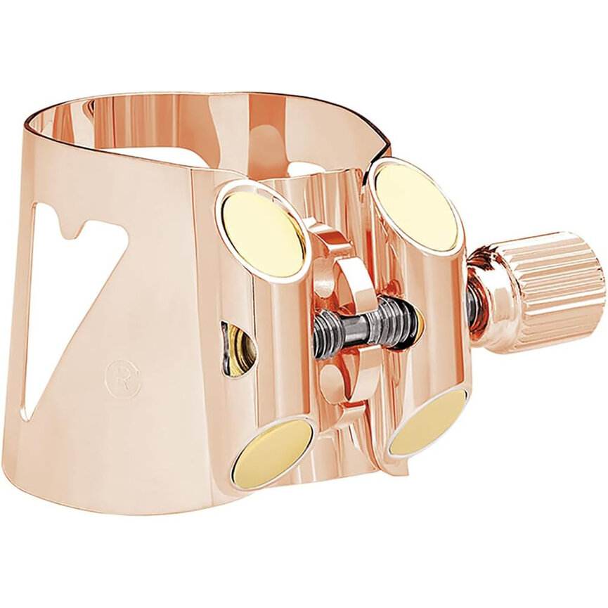 Vandoren Optimum Ligature and Plastic Cap for Bb Clarinet; Gold-Plated; Includes 3 Interchangeable Pressure Plates