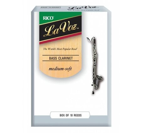 Rico La Voz Bass Clarinet Reeds, Box of 10