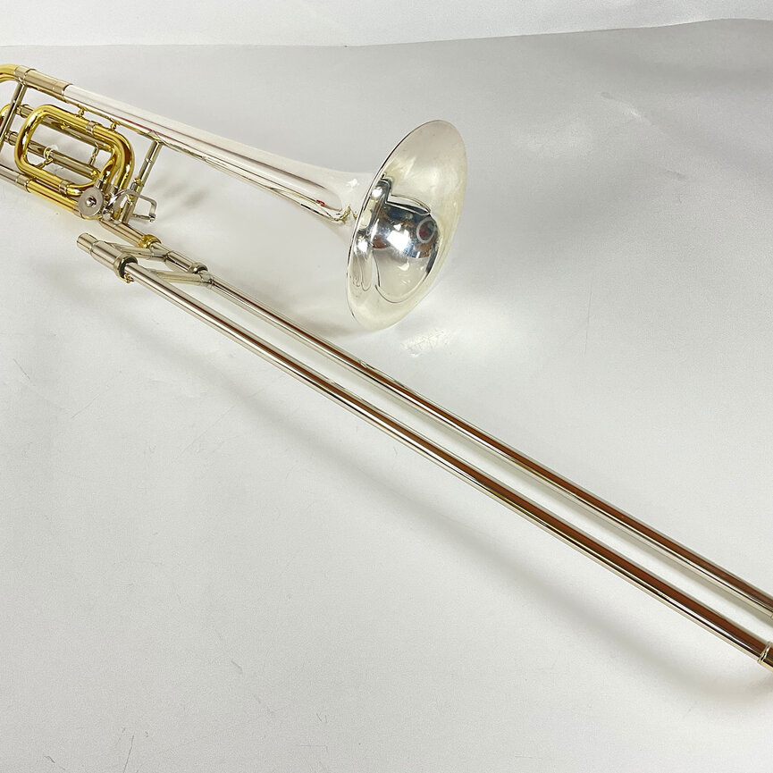 Used Bach LT42B Bb/F Tenor Trombone, Sterling Silver Plus Bell (SN: 218206)