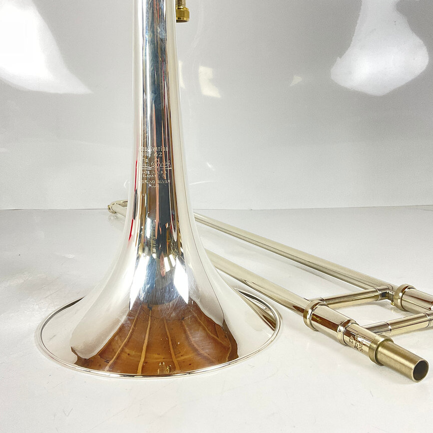 Used Bach LT42B Bb/F Tenor Trombone, Sterling Silver Plus Bell (SN: 218206)