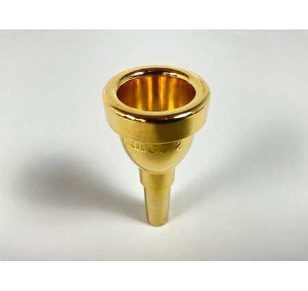Used Griego 2 Deco Large Shank Trombone, Gold Plate [39821]