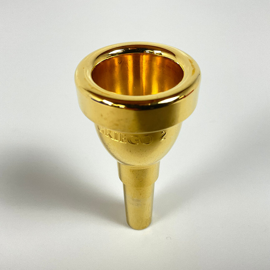 Used Griego 2 Deco Large Shank Trombone, Gold Plate [39821]