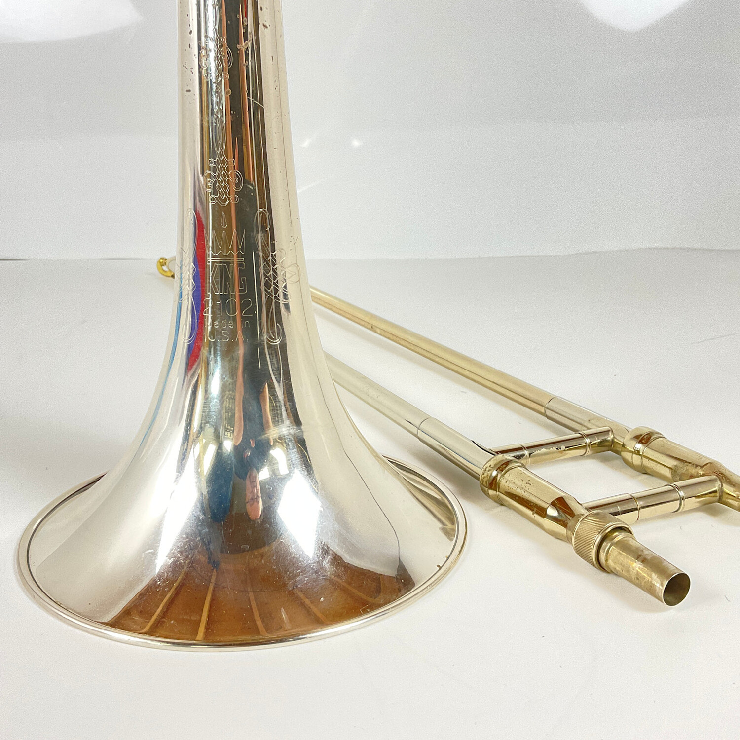 Used King 2102 (2B) Sterling Silver Bell Bb Tenor Trombone