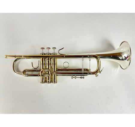 Used Bach 37 Bb Trumpet, Sterling Silver Plus Bell (SN: 462478)