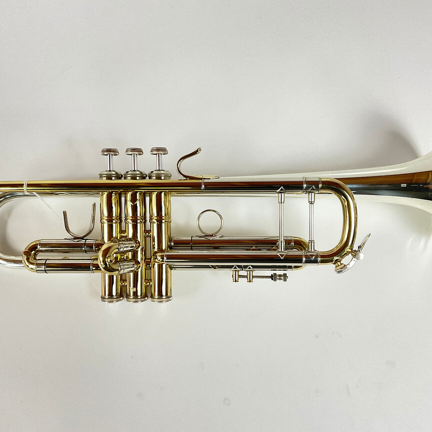 Used Bach 37 Bb Trumpet, Sterling Silver Plus Bell (SN: 462478)