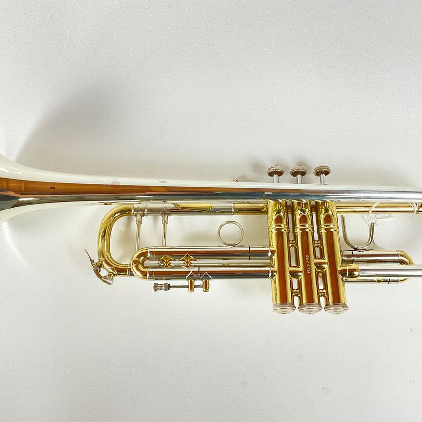 Used Bach 37 Bb Trumpet, Sterling Silver Plus Bell (SN: 462478)