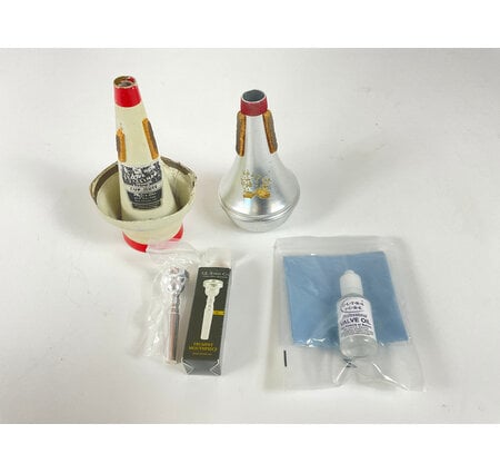 Used Mute Lot 16, Trumpet Mutes, Mouthpiece, Care Kit, Sold AS IS [40328]
