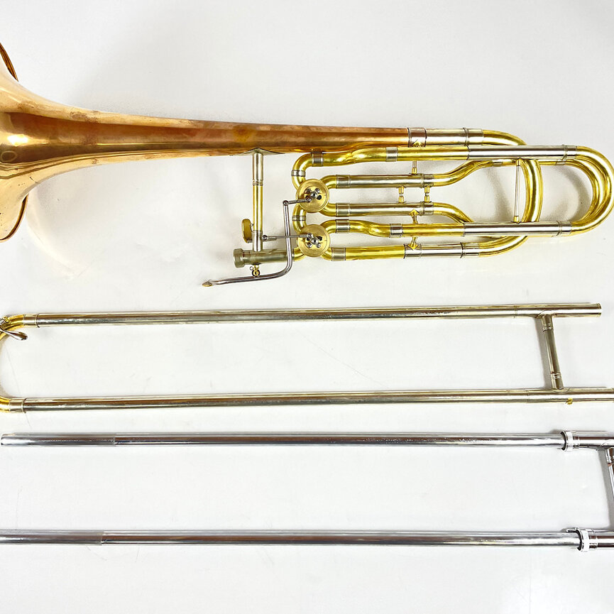 Used Holton TR180 Bb/F/D Bass Trombone with Instrument Innovations Rotors (SN: 100.38)