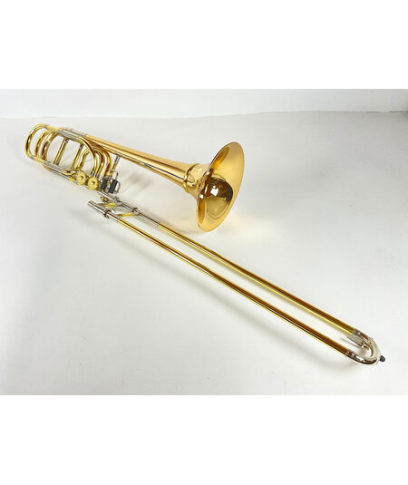 Used Yamaha YBL-835GD Bb/ F/Gb/D Bass Trombone (SN: 909536)