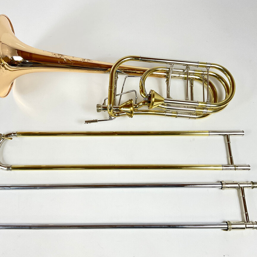 Used S. E. Shires Bb/F/D Dependent Bass Trombone (SN: 12509)