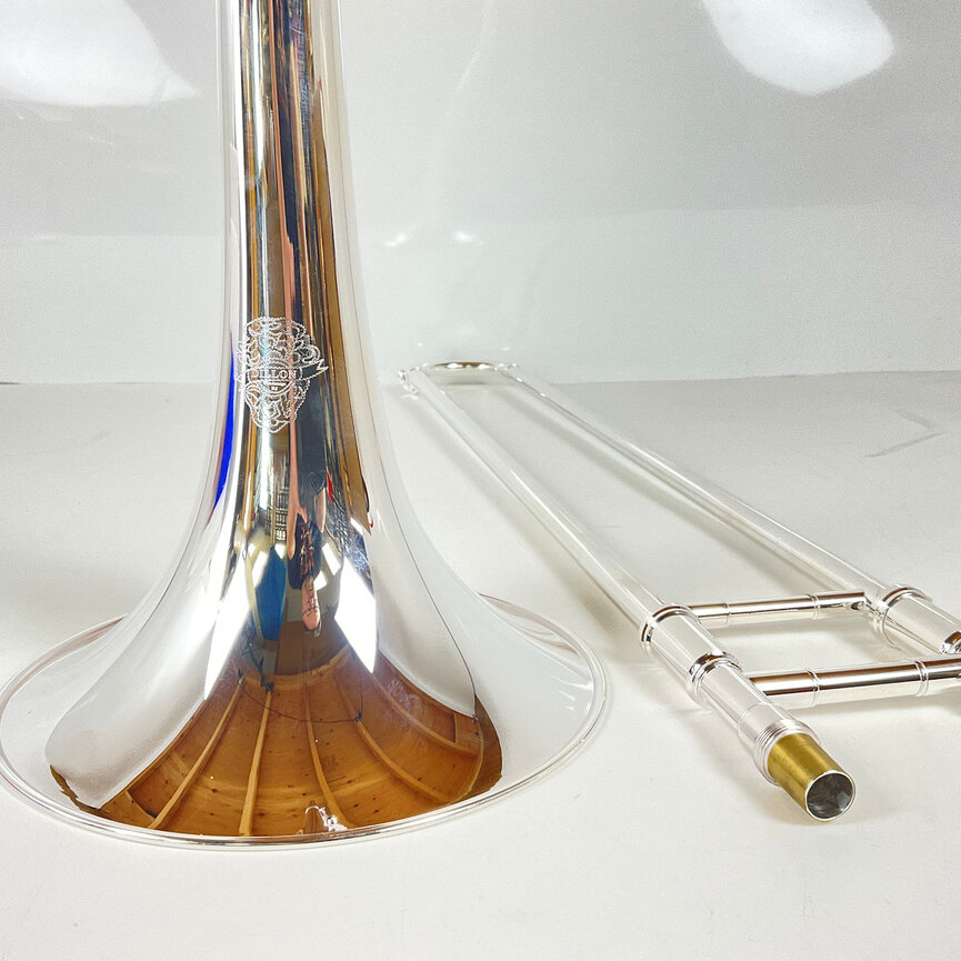 Demo Dillon Bb/F Tenor Trombone, Rose Brass Bell (SN: 432837)