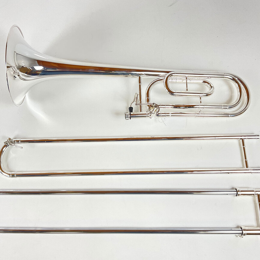 Demo Dillon Bb/F Tenor Trombone, Rose Brass Bell (SN: 432837)