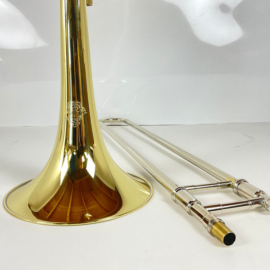 Demo Dillon Bb/F Tenor Trombone, Yellow Brass Bell (SN: 432841)