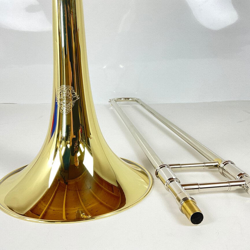 Demo Dillon Bb/F Tenor Trombone, Yellow Brass Bell (SN: 432844)