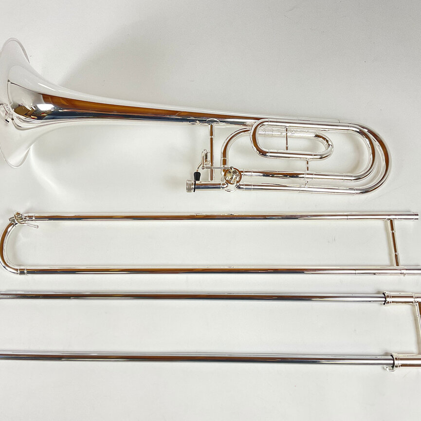 Demo Dillon Bb/F Tenor Trombone, Rose Brass Bell (SN: 432836)