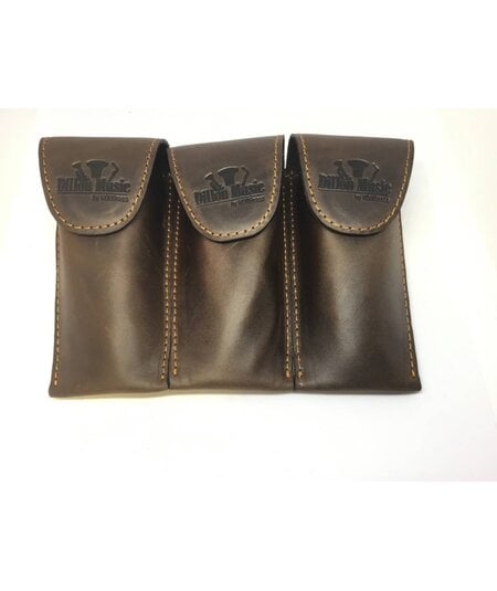 Dillon Brown Leather Triple Trumpet Mouthpiece Pouch