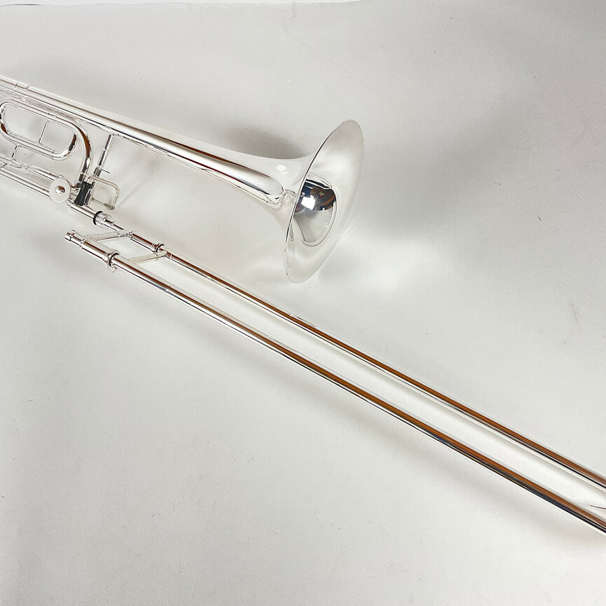 Demo Dillon Bb/F Tenor Trombone, Rose Brass Bell (SN: 432835)