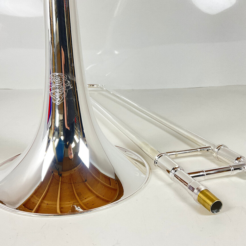 Demo Dillon Bb/F Tenor Trombone, Rose Brass Bell (SN: 432835)