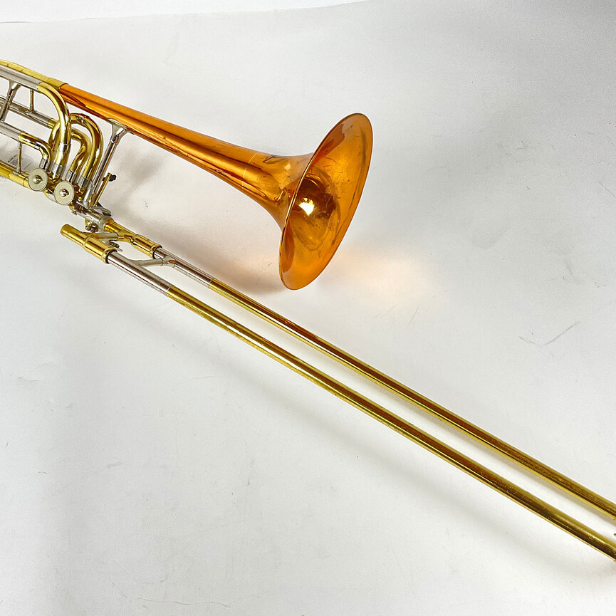 Used Reynolds Contempora TO-01 Bb/F/Gb/D Bass Trombone (SN: 56917)