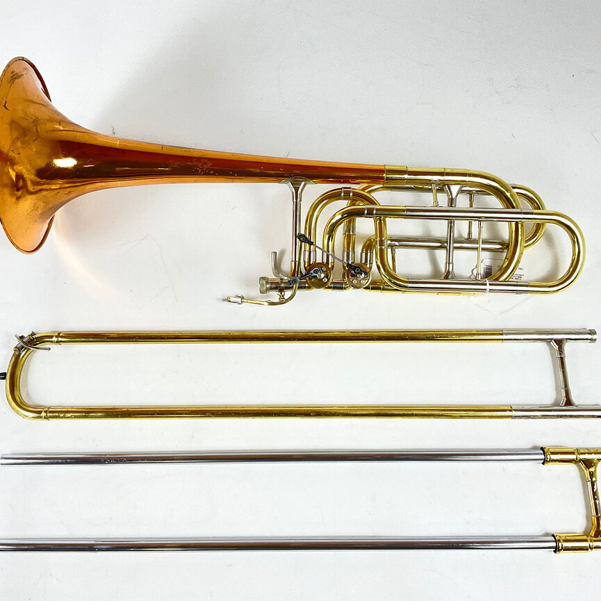 Used Reynolds Contempora TO-01 Bb/F/Gb/D Bass Trombone (SN: 56917)