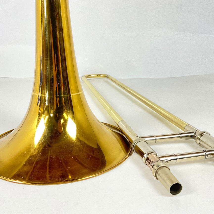 Used Bach 50T3 Bb/F/Gb/D Bass Trombone, Shires Bell (SN: 100347)