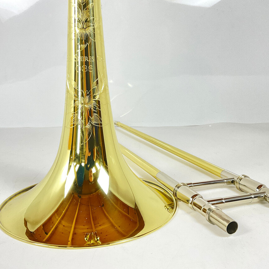 Used S.E. Shires Q Series TBQ36YRX Bb/F/Gb/D Bass Trombone (SN: Q19064)