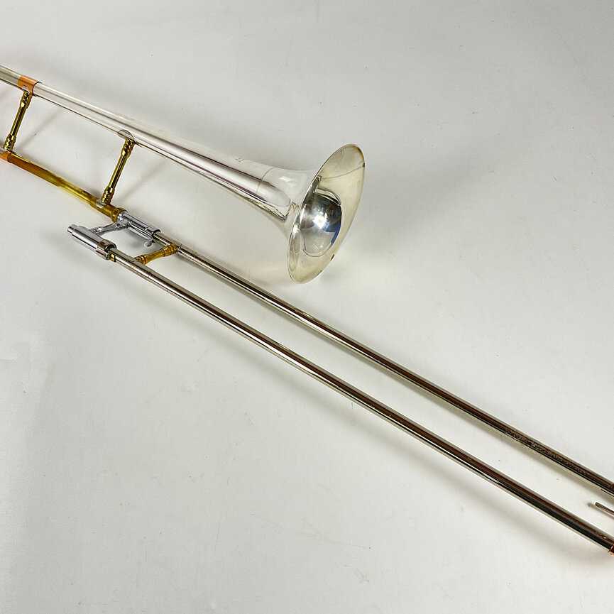Used Getzen Super Deluxe Tone Balanced Bb Tenor Trombone, Sterling Bell (SN: 56132)