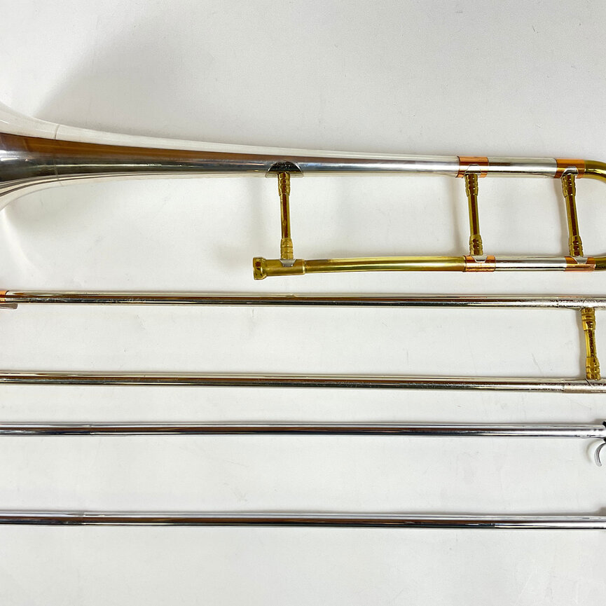 Used Getzen Super Deluxe Tone Balanced Bb Tenor Trombone, Sterling Bell (SN: 56132)