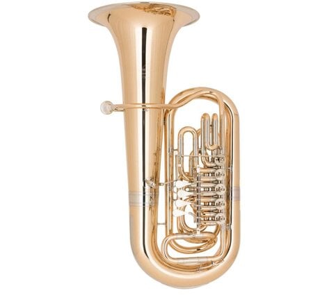Miraphone Starlight model 383 EEb Tuba in Gold Brass