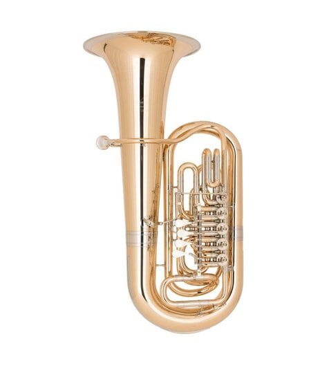 Miraphone Starlight model 383 EEb Tuba in Gold Brass