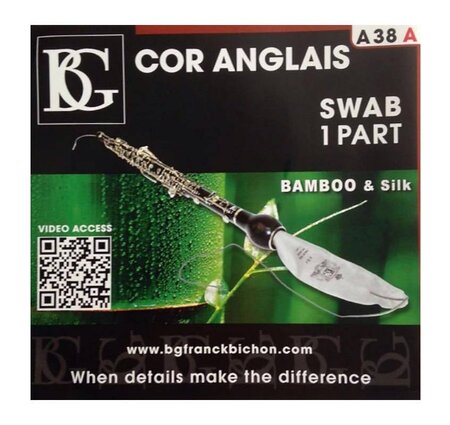 BG A38A Bamboo/Silk English Horn Cleaning Swab (1 part)