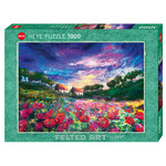 Heye Puzzle 1000: Sundown Poppies - Felted Art
