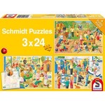 Schmidt Puzzle 3x24: A Day at Playschool