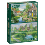 Falcon Puzzle 2X500: Riverside Cottages
