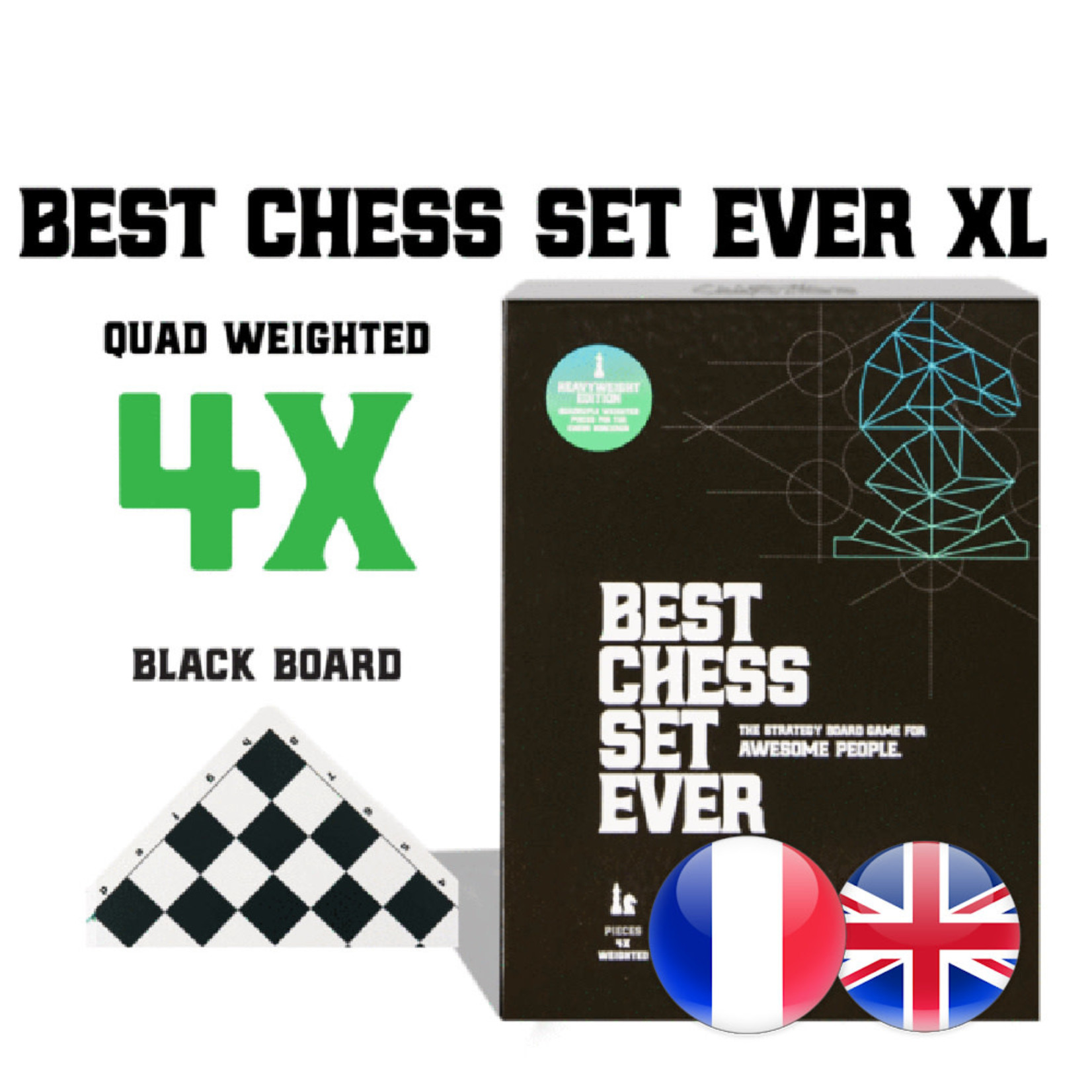 Best Chess Set Ever Best Chess Set Ever XL (Black) - Échecs