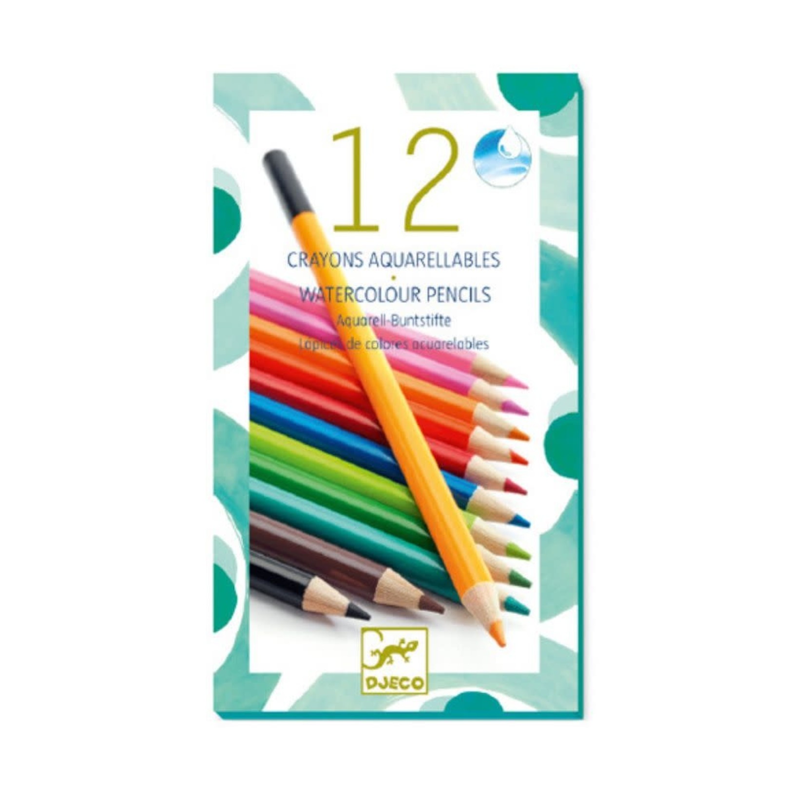 Djeco 12 crayons aquarellables