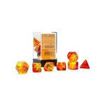 Chessex Gemini: 7Pc Polyhedral Translucent Red-Yellow / Gold