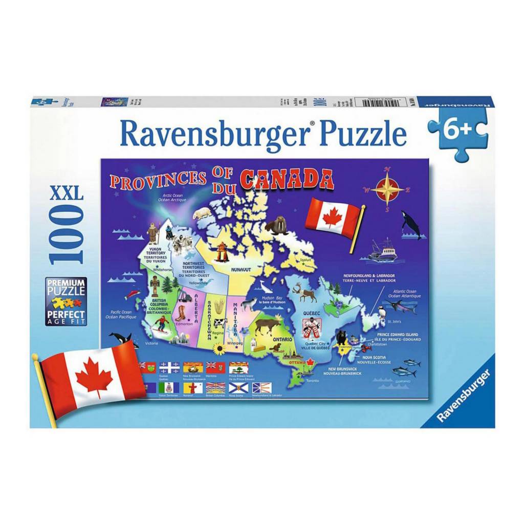 Puzzle 100 Carte Du Canada Las Des Jeux