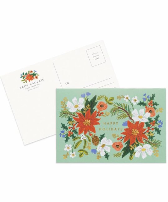 Rifle Paper Co - RP Rifle Paper Co. - Holiday Floral Postcard, Set of 10