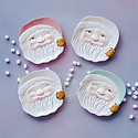 One Hundred 80 Degrees - 180 Papa Noel White Santa Cookie Plate