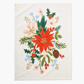 Rifle Paper Co - RP Rifle Paper Co Holiday Bouquet Tea Towel