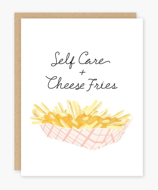 Party of One - POO Self-Care and Cheese Fries Greeting Card