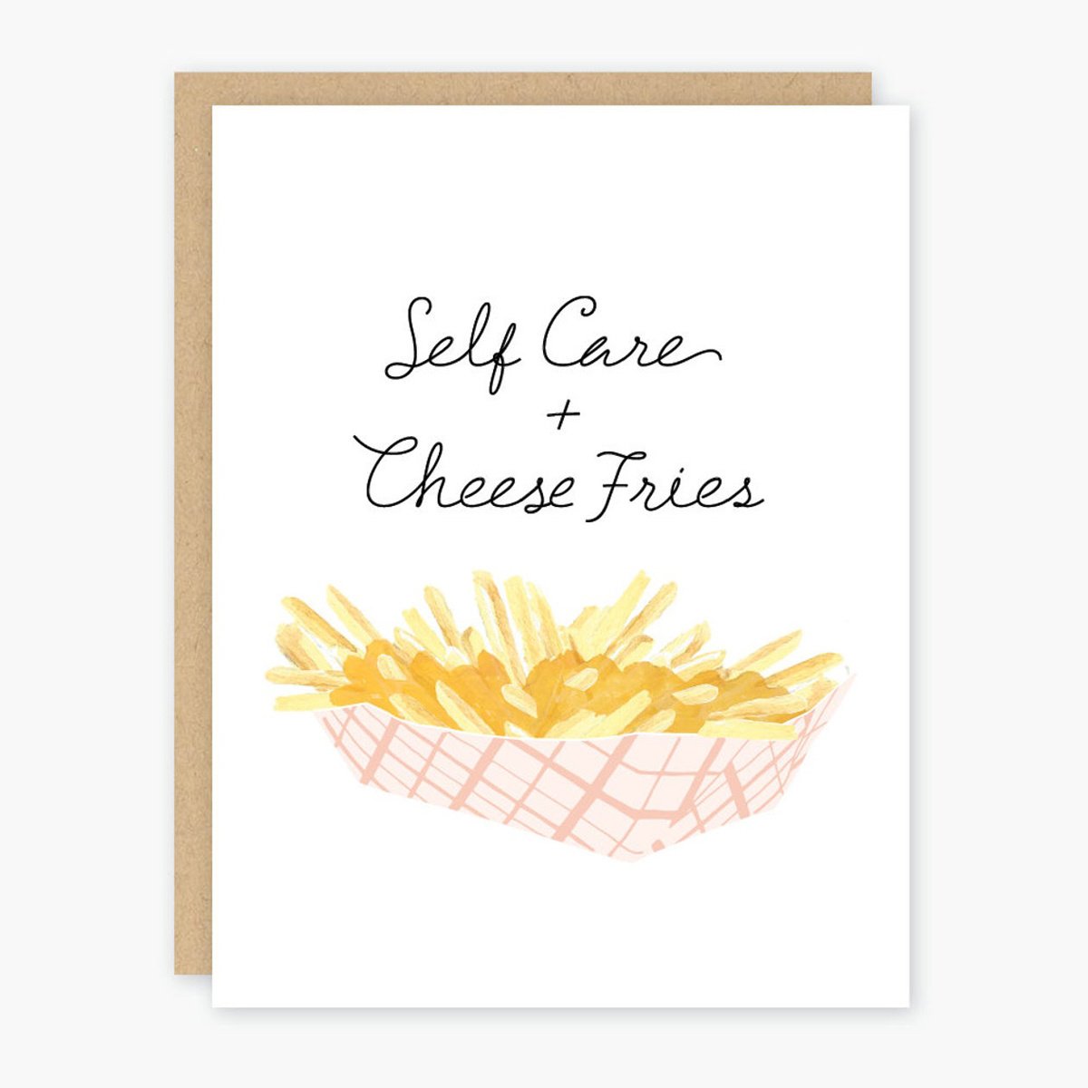 Party of One - POO Self-Care and Cheese Fries Greeting Card