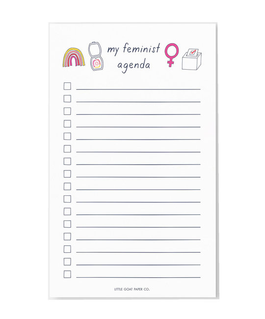 Tiny Hooray - TIH (formerly Little Goat, LG) My Feminist Agenda Note Pad