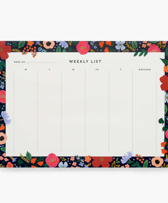 Rifle Paper Co - RP Rifle Paper- Wild Rose Weekly Desk Pad
