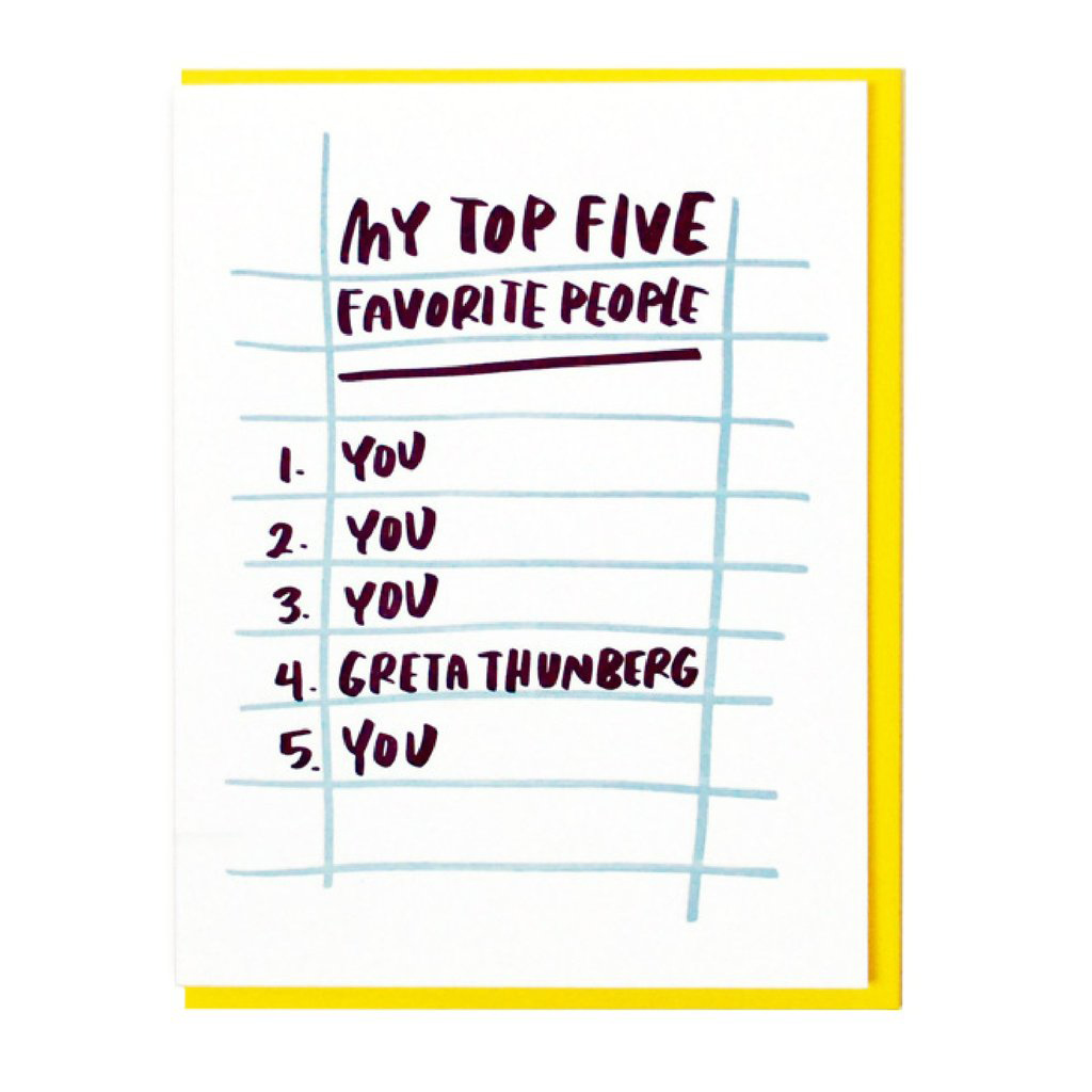 and Here We Are - AHW Top Five People Card