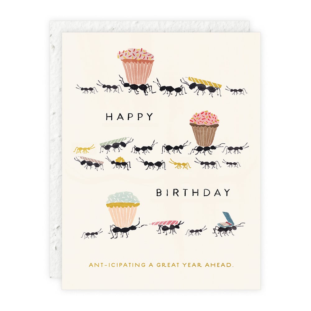 Seedlings - SED Happy Birthday Ants Card