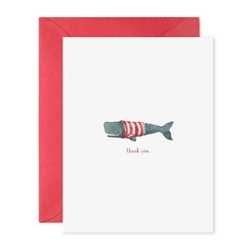 E. Frances Paper Studio - EF Stripe Whale Thank You, Set of 6